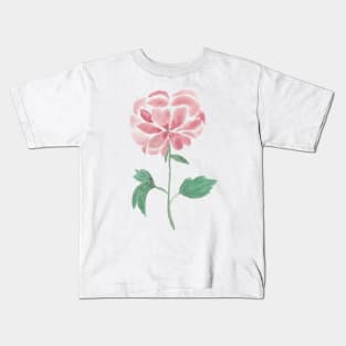 watercolour pink flowers watercolor purple flowers pink and purple flowers Kids T-Shirt